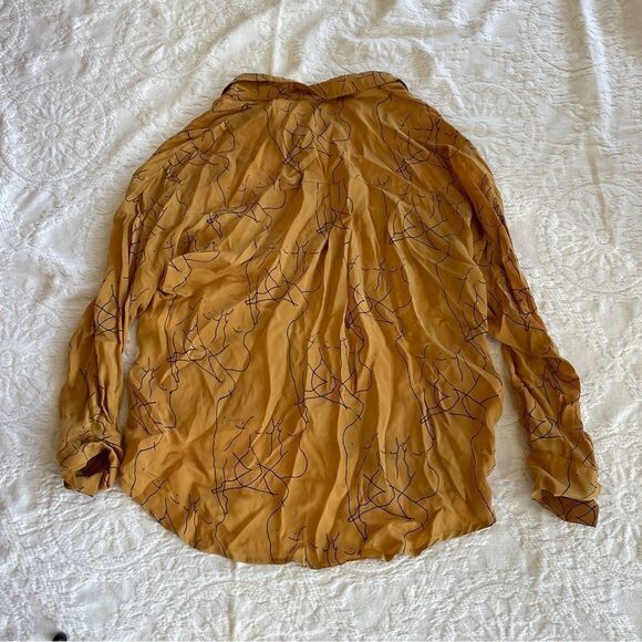 Oh Seven Days Mustard Cupro Blouse - Picture 5 of 6